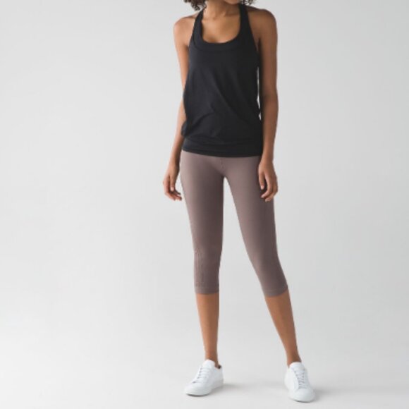 CLEARANCE! Lululemon Size 4 Size XS Flow & Go Crop Seamless Leggings Cool Cocoa - Picture 1 of 10